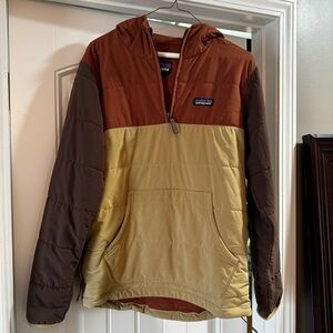 Patagonia Two-Tone Hooded Jacket in Brown and Tan